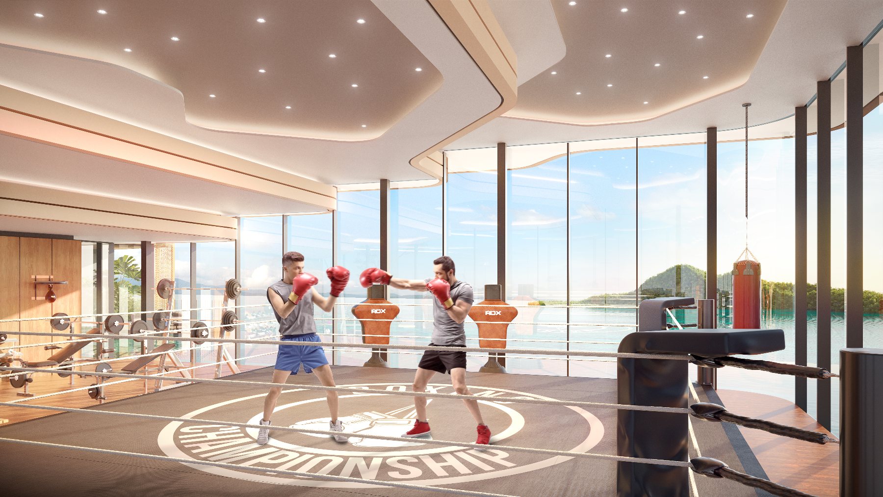 Wellness and fitness facility artist impression