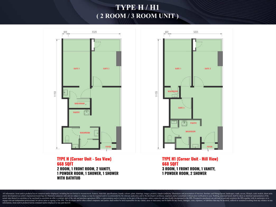 The Bedrock corner layout overview