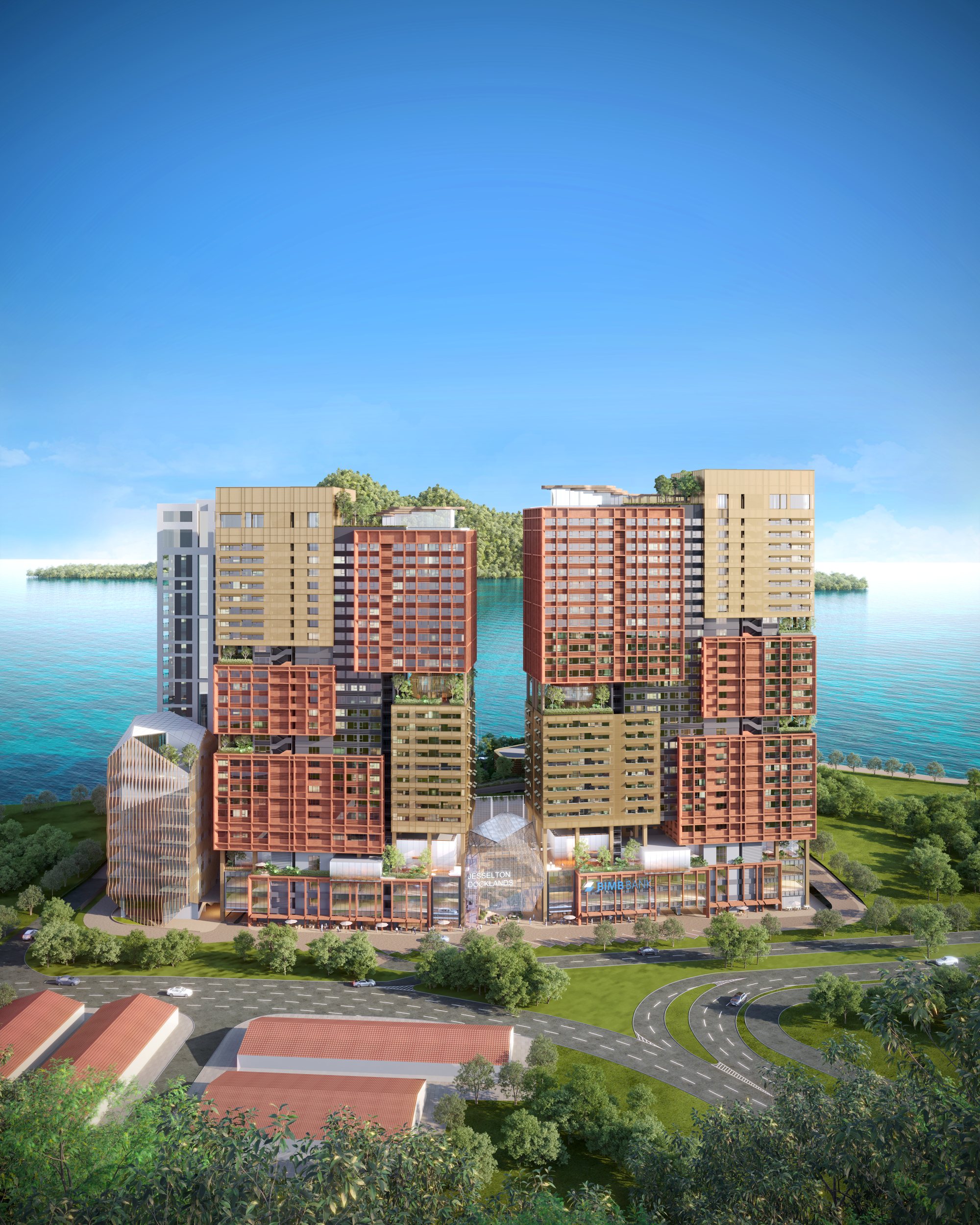 Signal Hill city-green outlook from The Bedrock Kota Kinabalu