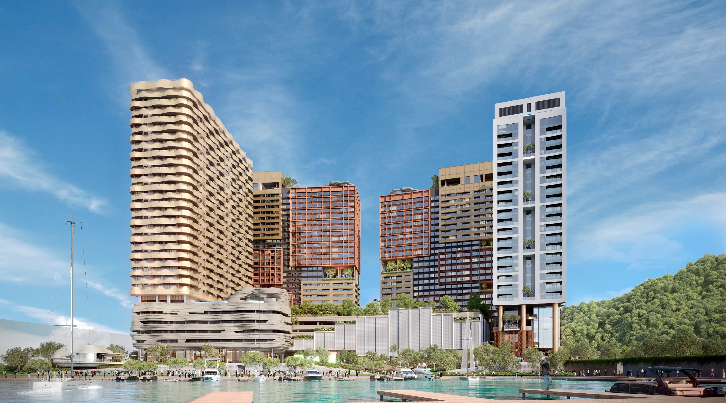 Sea and island outlook from Kota Kinabalu waterfront